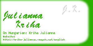 julianna kriha business card